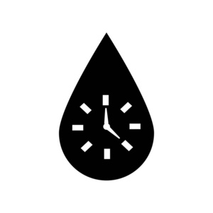 时钟图标矢量隔离在白色背景, 时钟透明符号, 黑色时间符号
