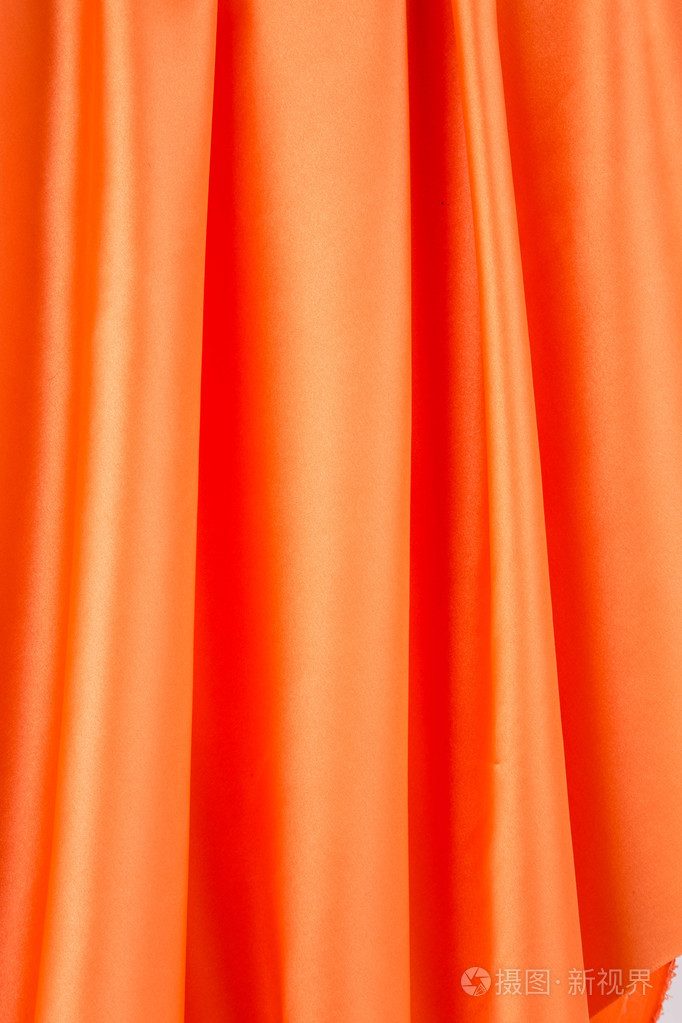 橙色的丝绸窗帘