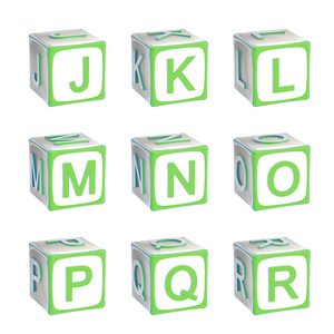 Abc 字母表由孩子们玩的多维数据集