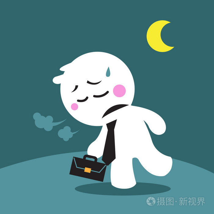 男人很累了最近完成的工作