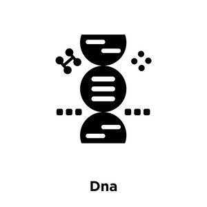 dna 图标向量被隔离在白色背景上, 标志概念的 dna 符号在透明背景下, 填充黑色符号