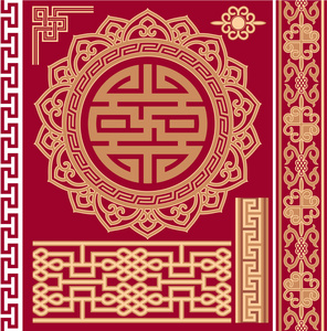组的东方中文设计元素