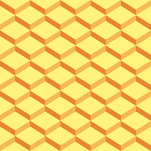 黄色的老式几何步骤模式
