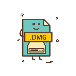 计算机 dmg 文件格式类型图标矢量设计