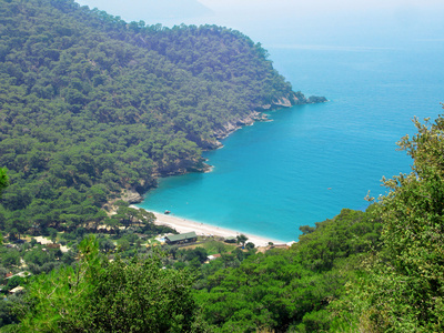 在 kabak 海湾土耳其海滩风景