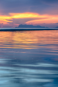 落日的海景