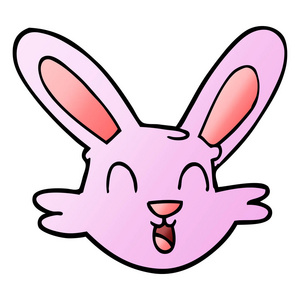 动画片涂鸦逗人喜爱的兔子