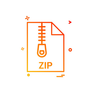 zip 文件文件扩展名文件格式图标矢量设计