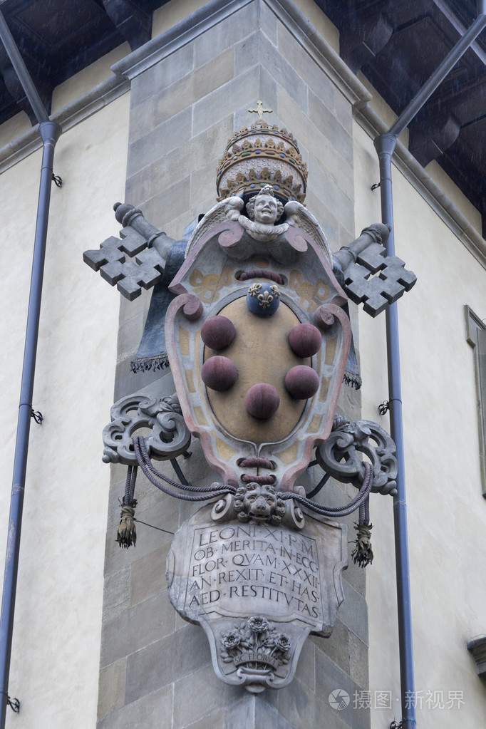 美第奇家族石徽章在佛罗伦萨