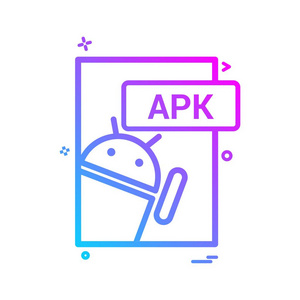 apk 文件格式图标矢量设计