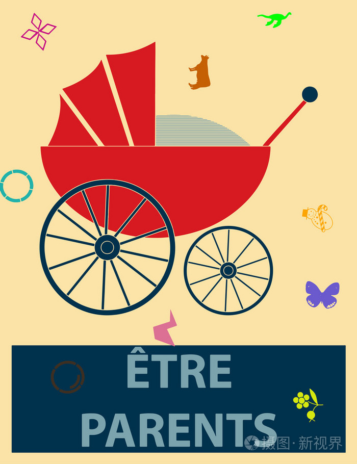 婴儿车童车波普艺术