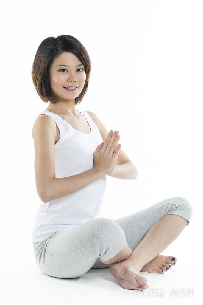 美丽的中国女人做运动