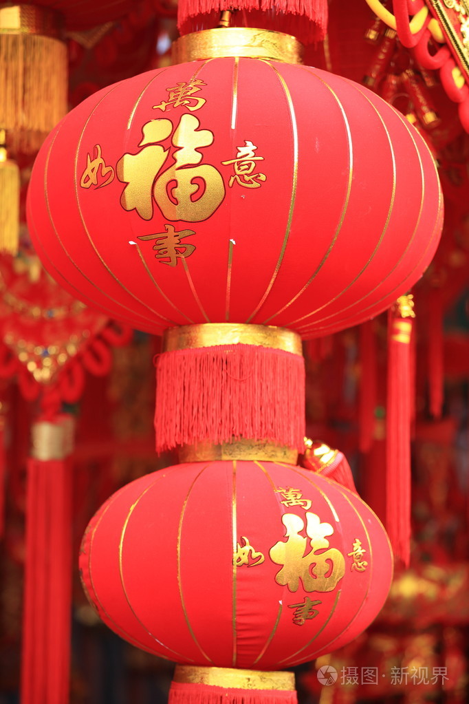 有中国特色的大红灯笼