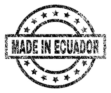 在厄瓜多尔邮票印章制作的垃圾纹理
