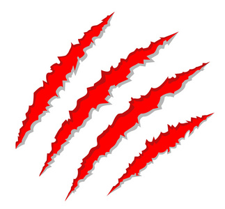 爪抓痕矢量图图片