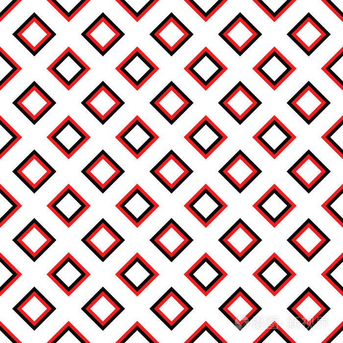 无缝几何正方形图案设计背景色矢量图形
