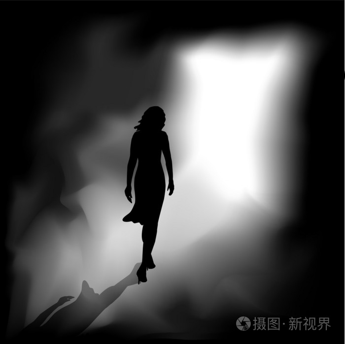 黑暗的女人是光明的.