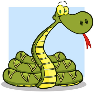 蛇卡通吉祥物形象