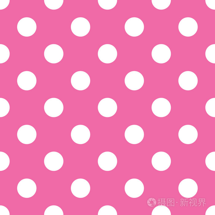 无缝的粉红色波尔卡圆点背景插画-正版商用图片0amygi-摄图新视界