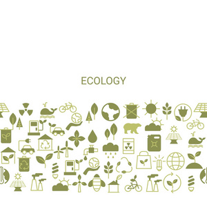 背景与生态学图标。生态学问题的概念