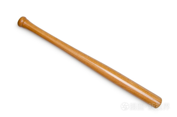 孤立在白色的棒球棍