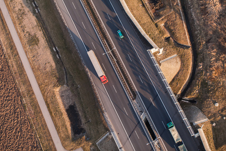 鸟瞰的公路