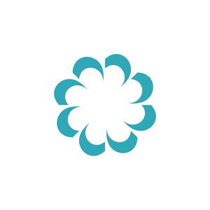 简单的标志在花卉主题在白色背景