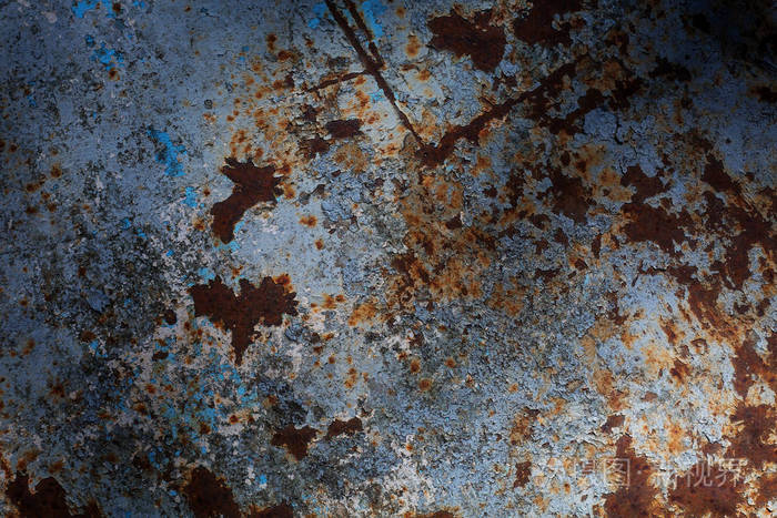 老生锈的金属表面背景.复古色彩与复古风格的铁锈质地