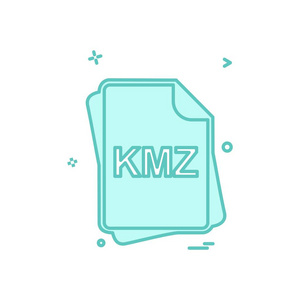Kmz 文件类型图标设计向量