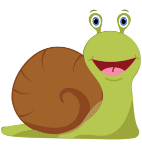 蜗牛扁平彩色图标照片