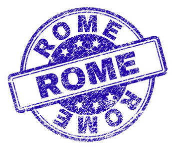 划伤的纹理罗马邮票印章