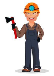 矿工人卡通图片