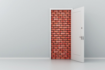 没有言论自由3d 门没有出路照片