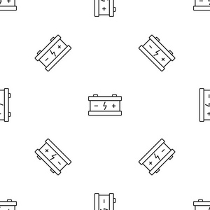 环保汽车电池模式无缝矢量图片