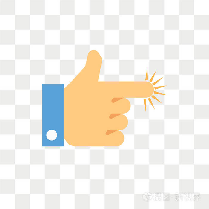 手指矢量图标隔离在透明背景上, 手指 lo