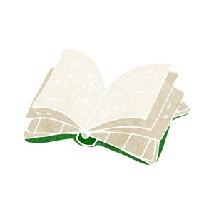 卡通本打开的书照片