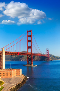 金门大桥从普雷西迪奥加利福尼亚州旧金山