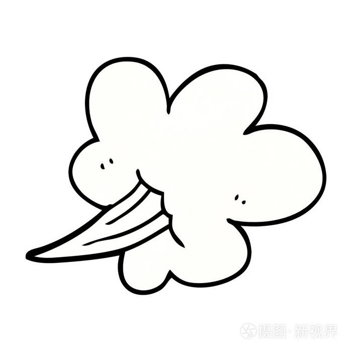 动画片涂鸦阵风的空气