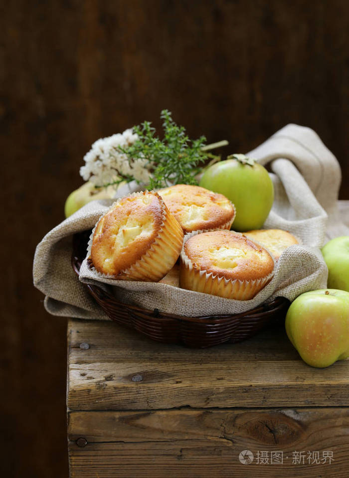 苹果松饼甜点, 健康食品
