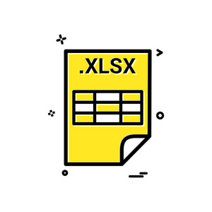 Xlsx 应用程序下载文件文件格式图标矢量设计