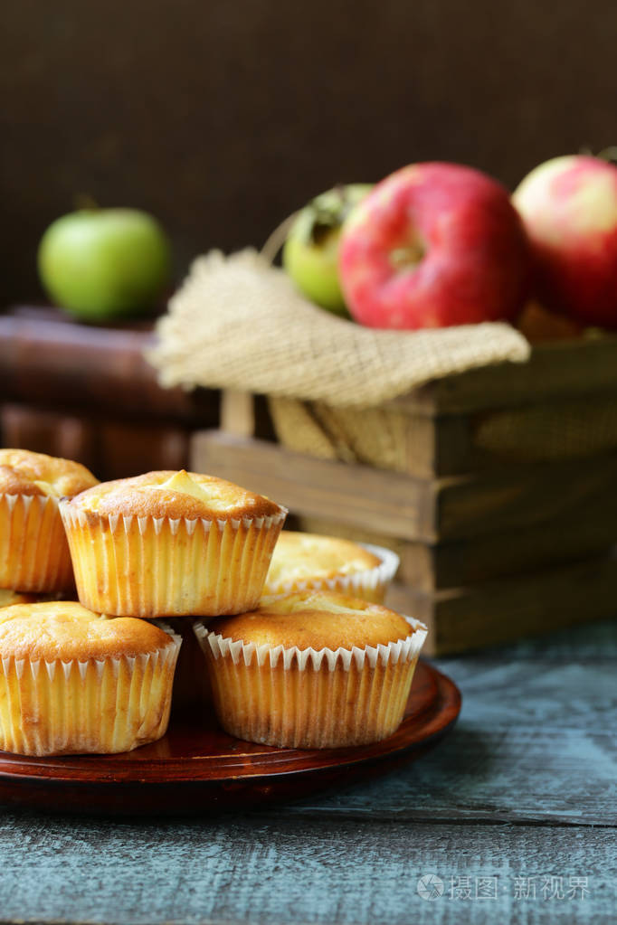 苹果松饼甜点健康食品
