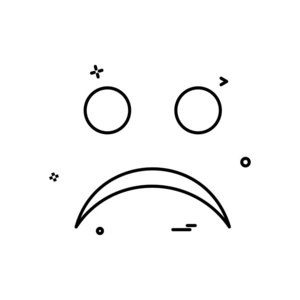 愤怒的表情符号图标设计, 五颜六色的矢量插图