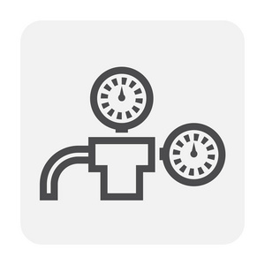 压力表图标, 用于气体压力测量照片