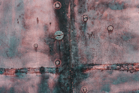 生锈的黑色旧金属门, 格格背景