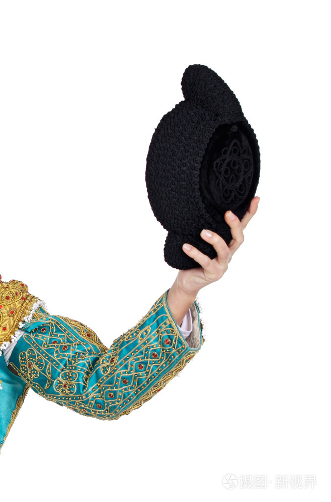 戴着帽子的斗牛之手