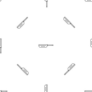 蒸气煎锅图案无缝矢量