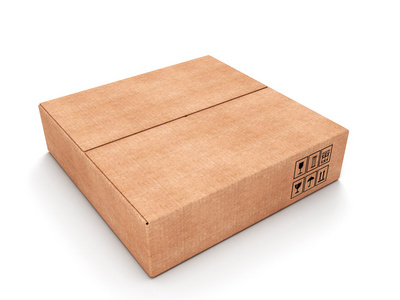 长方形的纸板箱