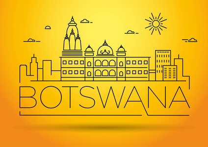 最小城市线性天际线与排版设计, 博茨瓦纳