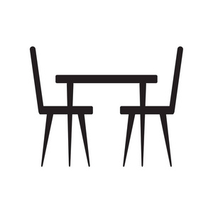 桌椅剪影图片