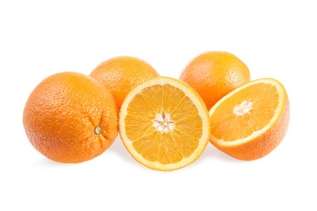 新鲜的橙子, 查出的白色背景